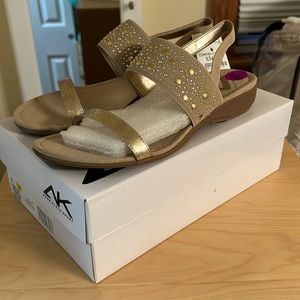 Anne Klein Sport - Gold Sandals - Size 8.5 - NIB
